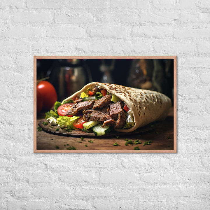 Beef Shawarma Framed poster 🤤 from Yumify.AI