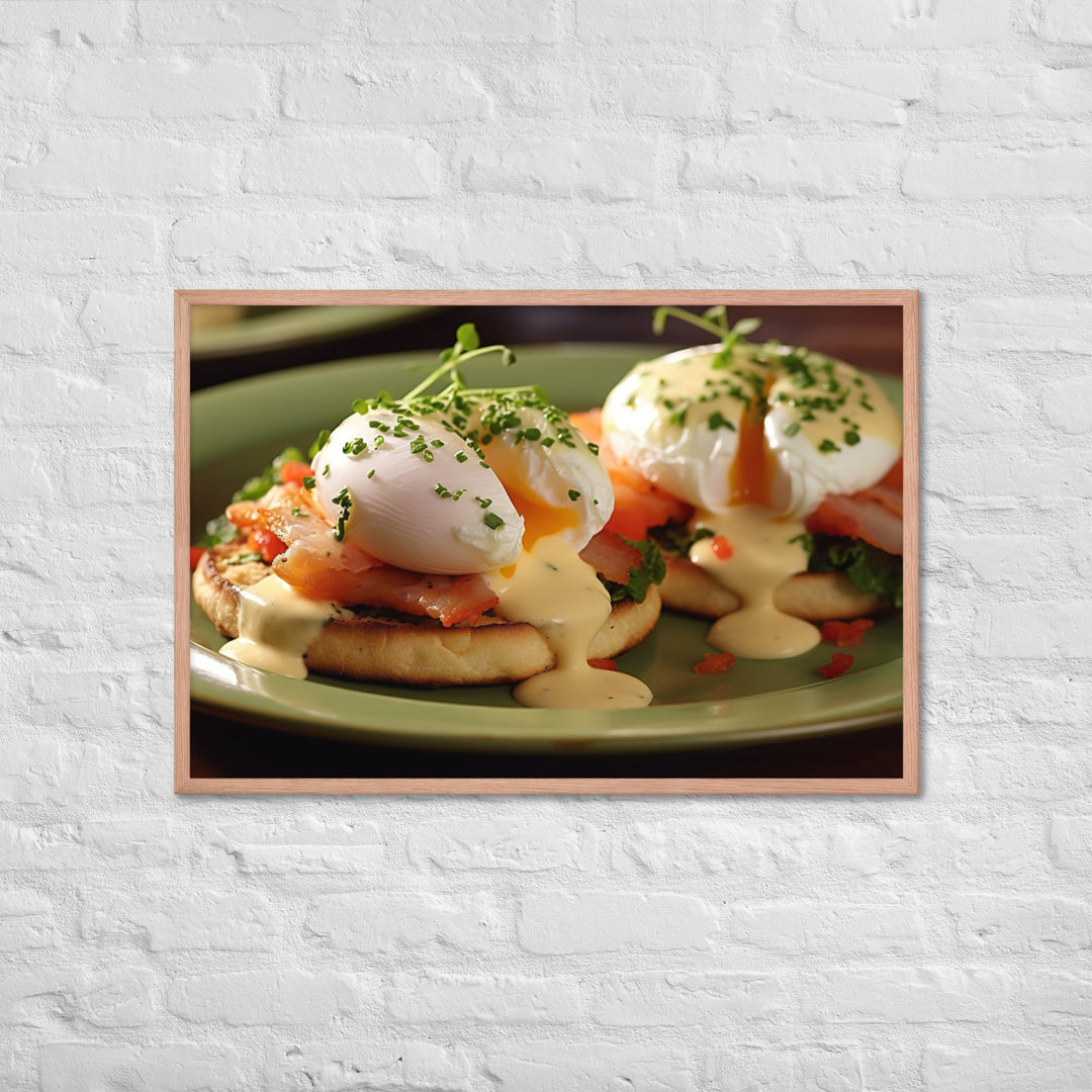 Crab or Lobster Eggs Benedict Framed poster 🤤 from Yumify.AI