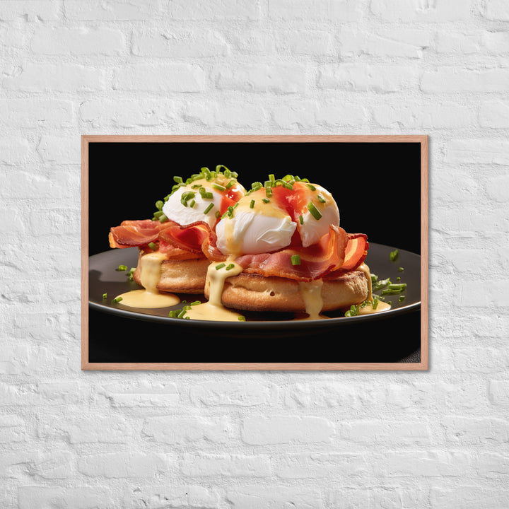 Bacon and Tomato Eggs Benedict Framed poster 🤤 from Yumify.AI