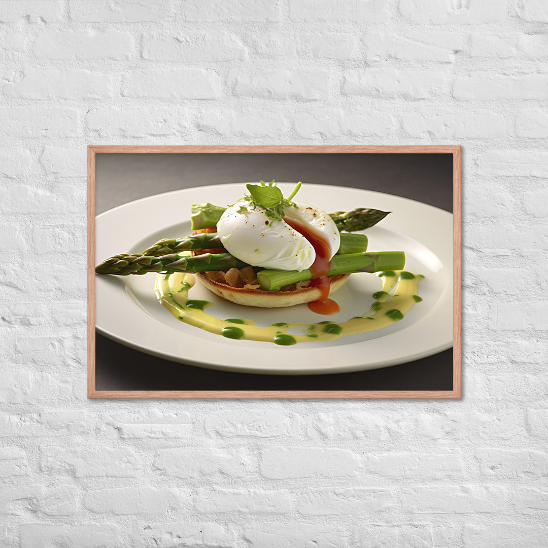 Asparagus Eggs Benedict Framed poster 🤤 from Yumify.AI