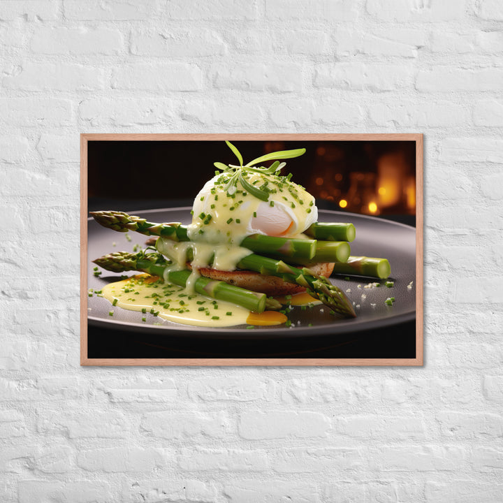 Asparagus Eggs Benedict Framed poster 🤤 from Yumify.AI