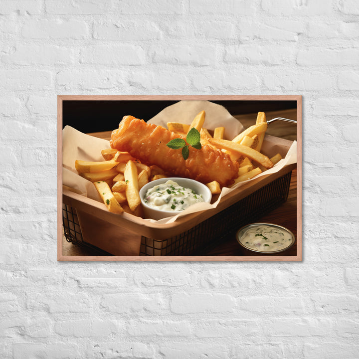 Gourmet Fish and Chips Framed poster 🤤 from Yumify.AI