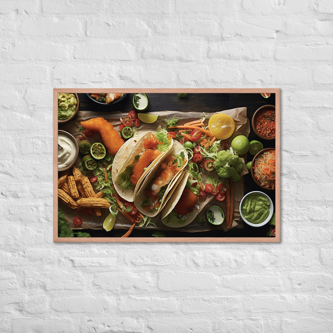 Fish Tacos and Chips Framed poster 🤤 from Yumify.AI