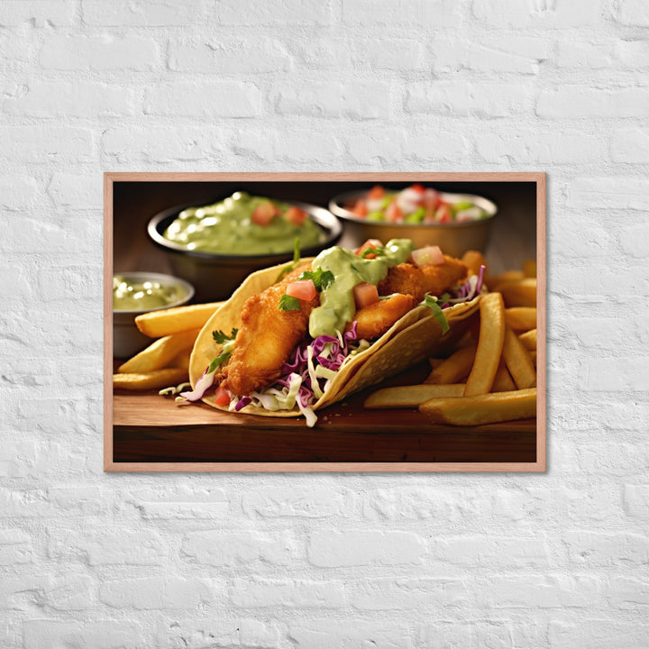 Fish Tacos and Chips Framed poster 🤤 from Yumify.AI