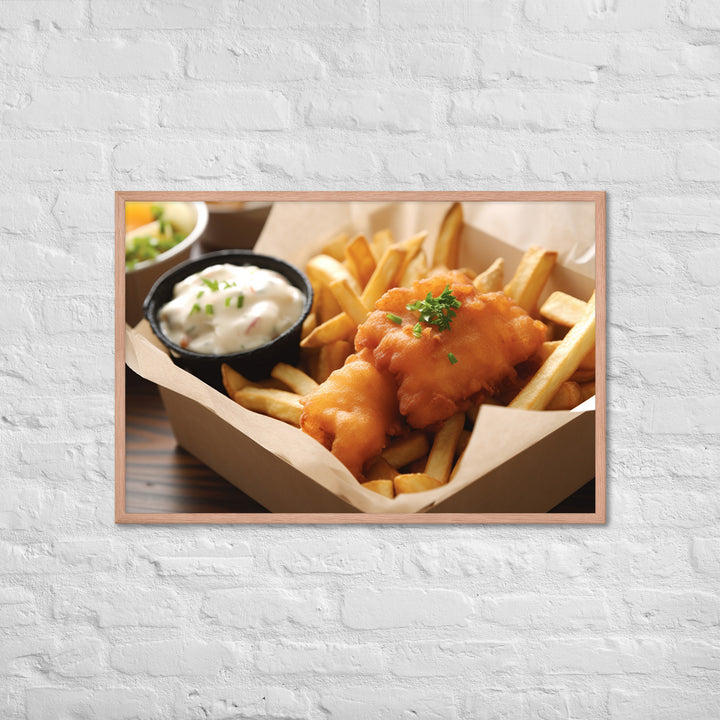 Fish and Chips Framed poster 🤤 from Yumify.AI