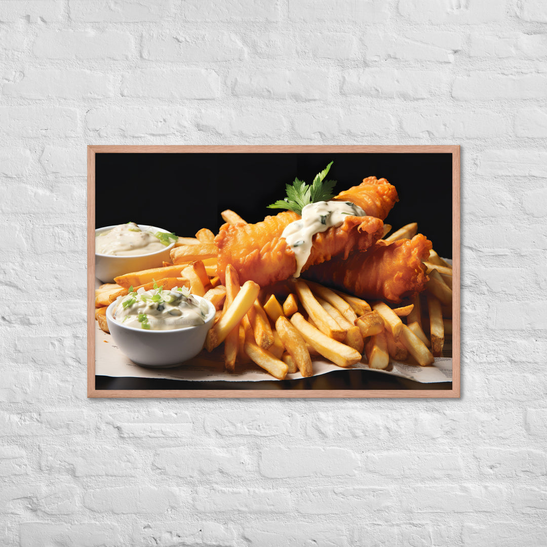 Fish and Chips Framed poster 🤤 from Yumify.AI