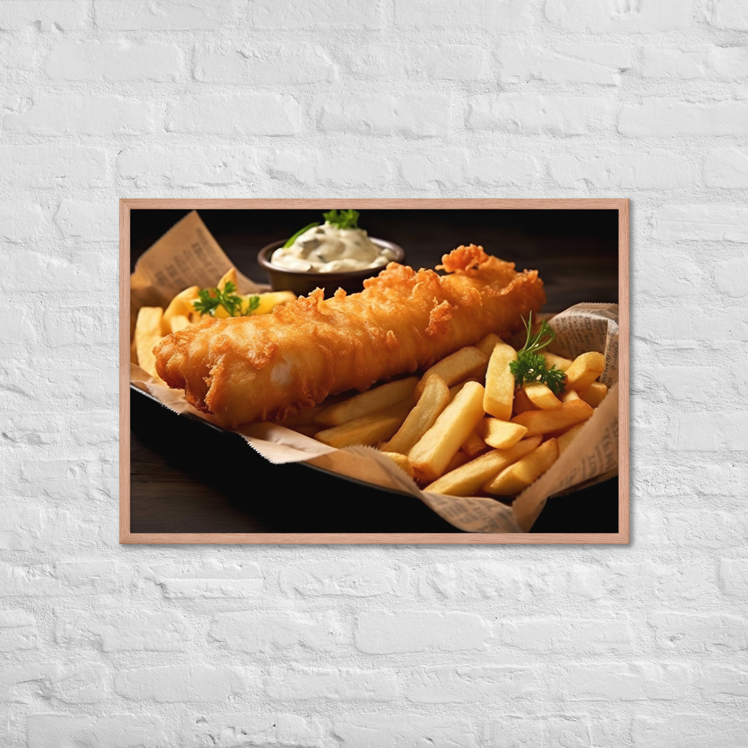 Classic Fish and Chips Framed poster 🤤 from Yumify.AI