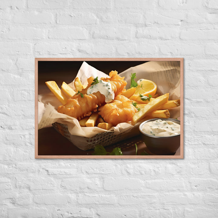 Classic Fish and Chips Framed poster 🤤 from Yumify.AI