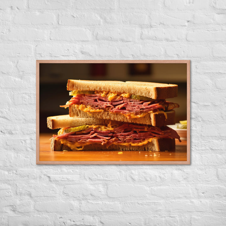 Montreal Smoked Meat Sandwich Framed poster 🤤 from Yumify.AI