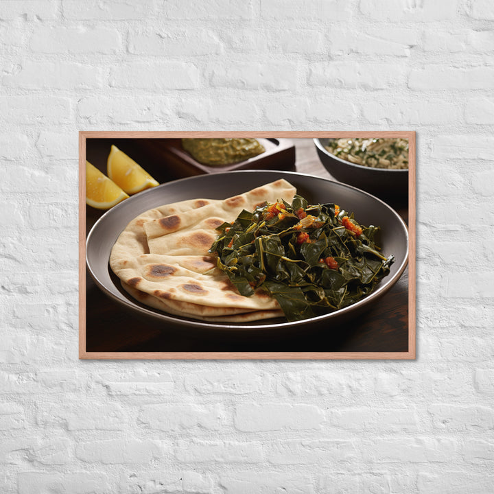 Sukuma Wiki with Chapati Framed poster 🤤 from Yumify.AI