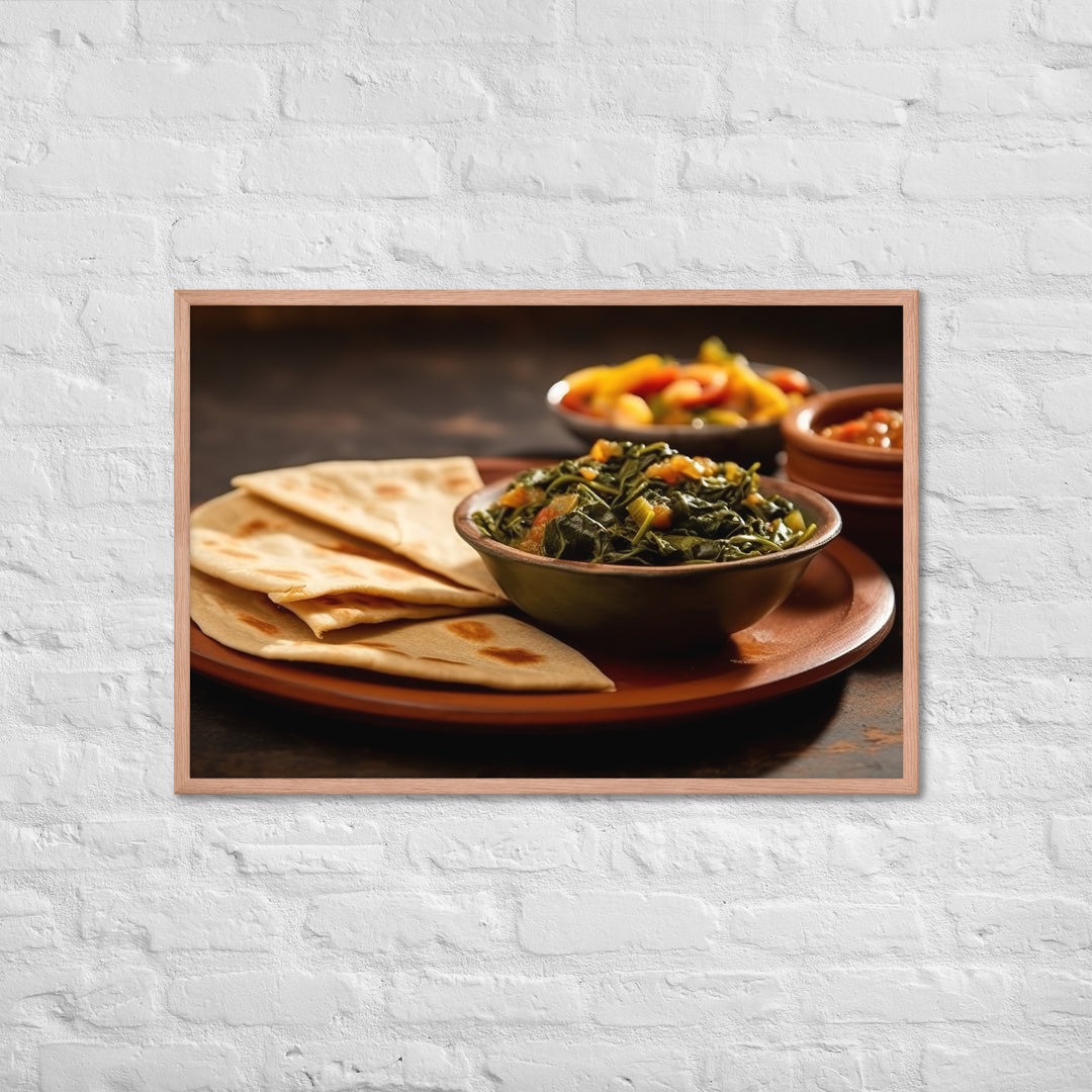 Sukuma Wiki with Chapati Framed poster 🤤 from Yumify.AI