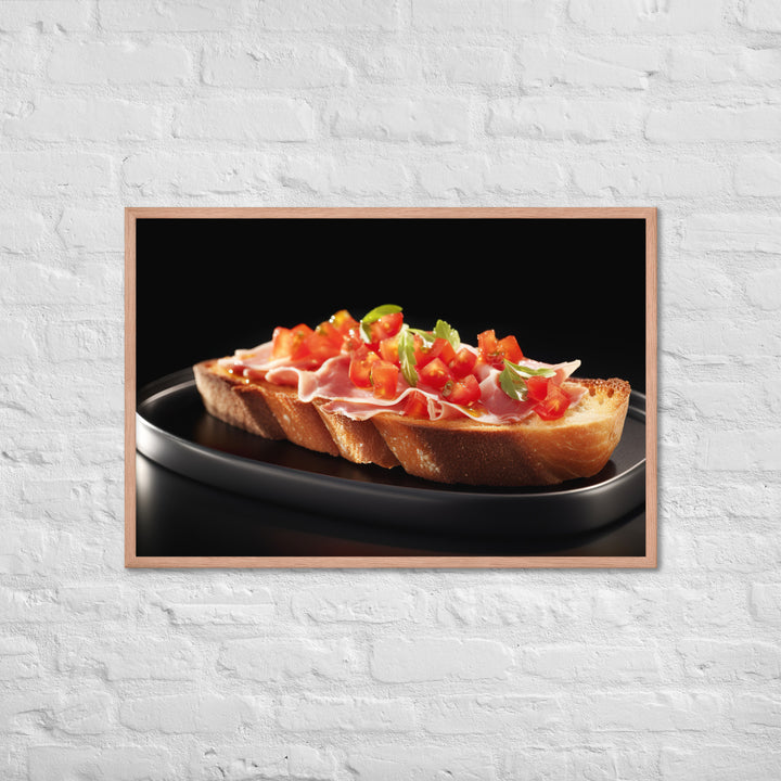 Tosta con Jamn y Tomate Framed poster 🤤 from Yumify.AI