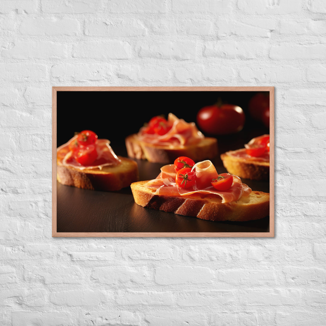 Tosta con Jamn y Tomate Framed poster 🤤 from Yumify.AI