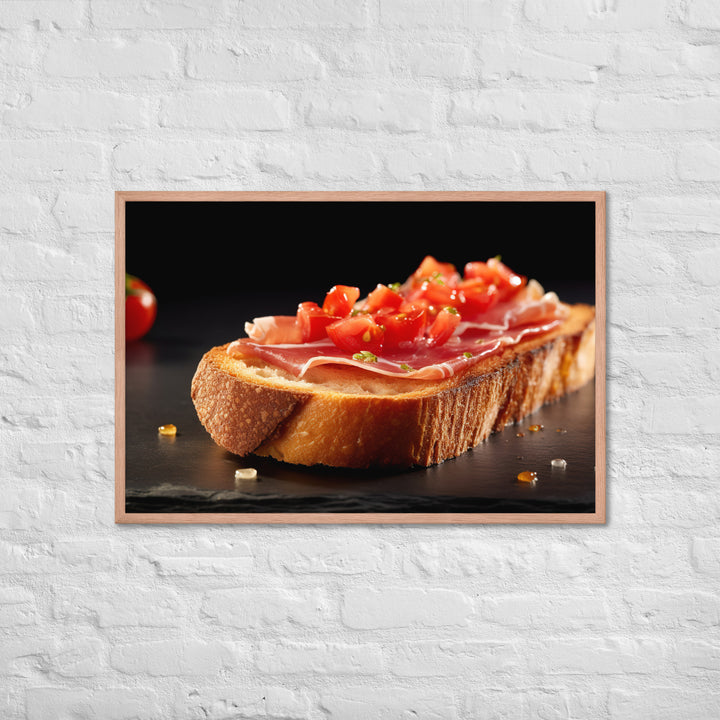 Tosta con Jamn y Tomate Framed poster 🤤 from Yumify.AI