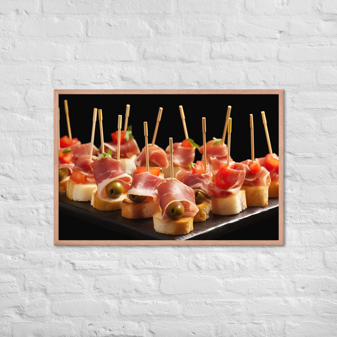 Pinchos de Jamn Framed poster 🤤 from Yumify.AI