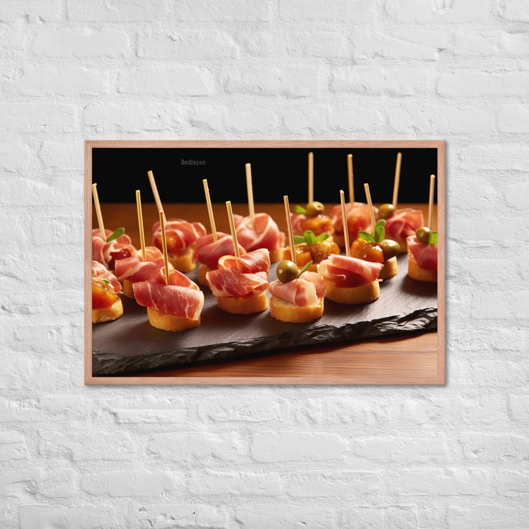 Pinchos de Jamn Framed poster 🤤 from Yumify.AI