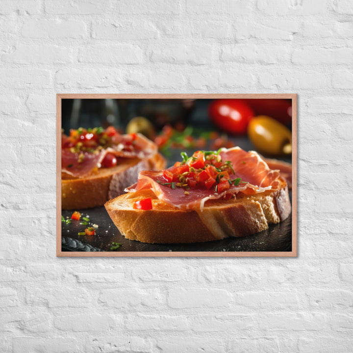 Pan con Tomate y Jamn Framed poster 🤤 from Yumify.AI