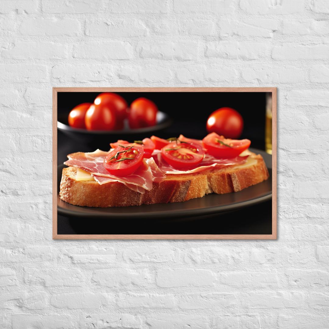 Pan con Tomate y Jamn Framed poster 🤤 from Yumify.AI