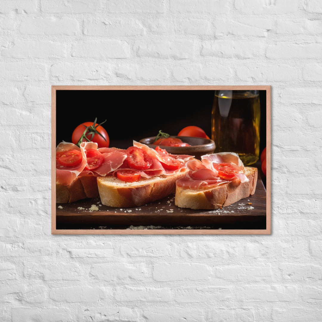 Pan con Tomate y Jamn Framed poster 🤤 from Yumify.AI