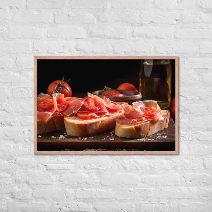 Pan con Tomate y Jamn Framed poster 🤤 from Yumify.AI