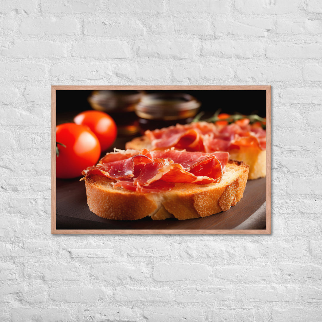 Pan con Tomate y Jamn Framed poster 🤤 from Yumify.AI