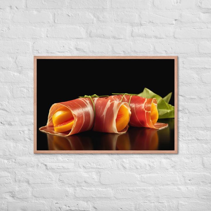 Jamn Serrano Wrapped Melon Framed poster 🤤 from Yumify.AI