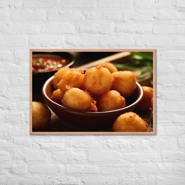 Fried Shrimp Balls Framed poster 🤤 from Yumify.AI