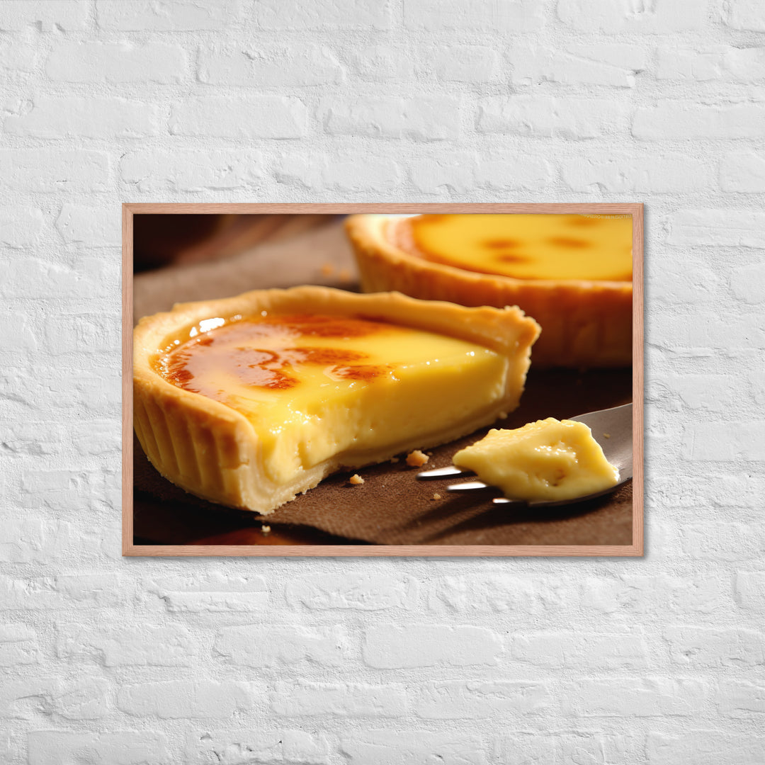 Egg Custard Tart Framed poster 🤤 from Yumify.AI