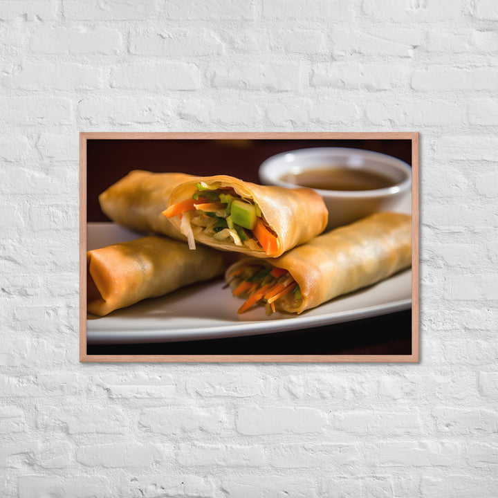 Spring Rolls Framed poster 🤤 from Yumify.AI