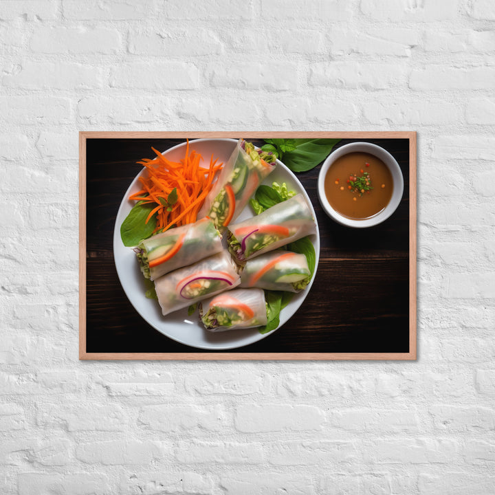 Spring Rolls Framed poster 🤤 from Yumify.AI