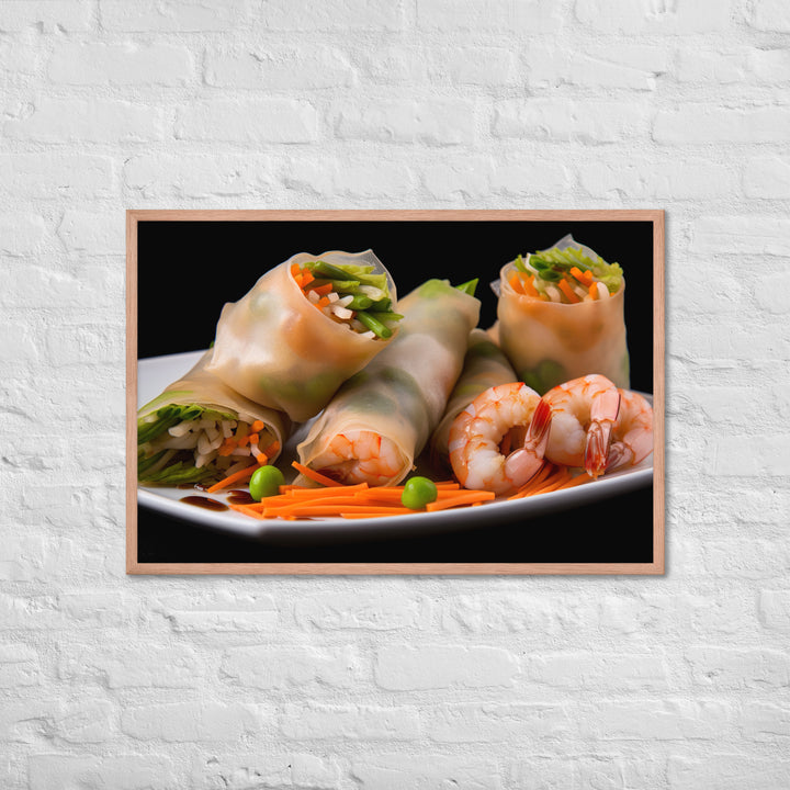 Spring Rolls Framed poster 🤤 from Yumify.AI