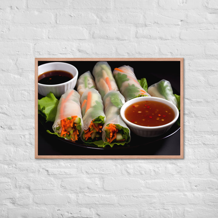 Spring Rolls Framed poster 🤤 from Yumify.AI