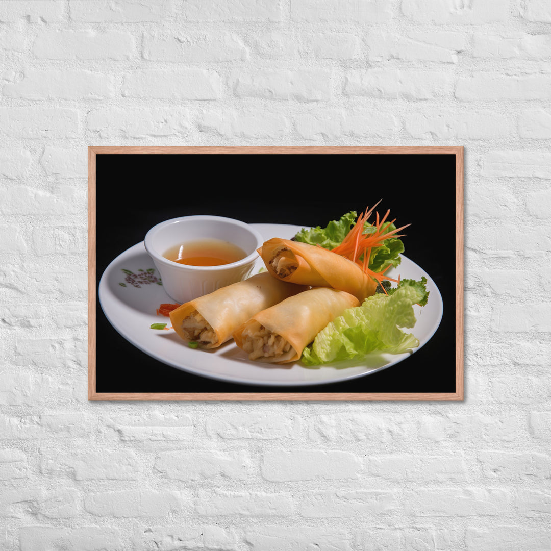 Spring Rolls Framed poster 🤤 from Yumify.AI