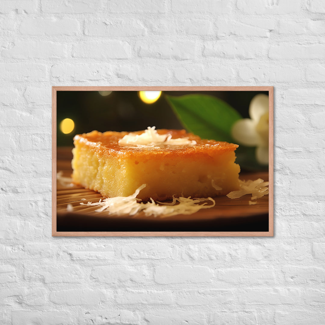 Cassava Cake Framed poster 🤤 from Yumify.AI