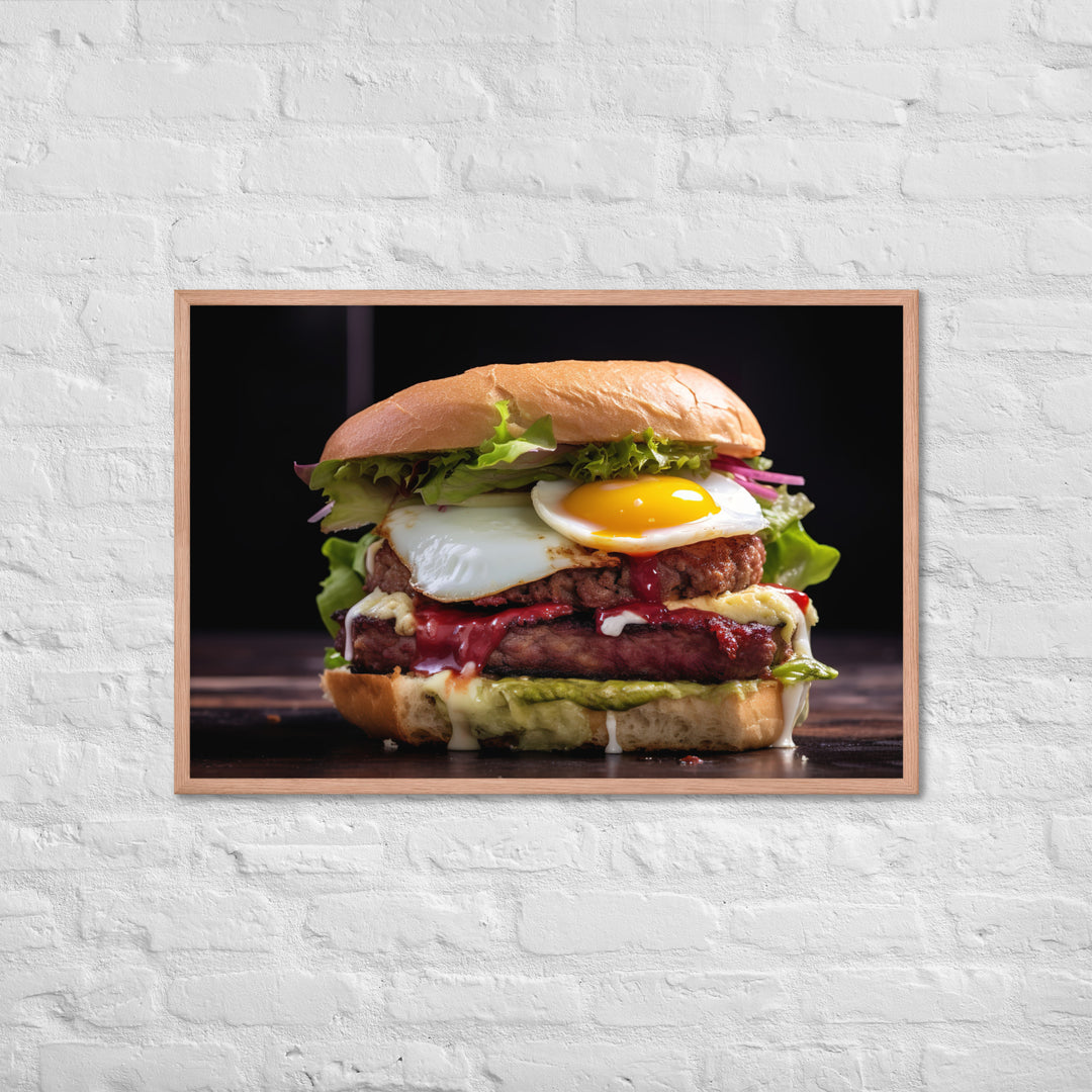 Kiwi Burger Framed poster 🤤 from Yumify.AI