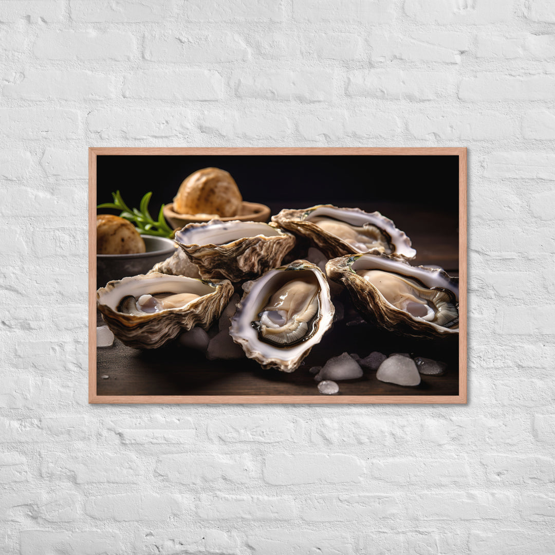 Bluff Oysters Framed poster 🤤 from Yumify.AI