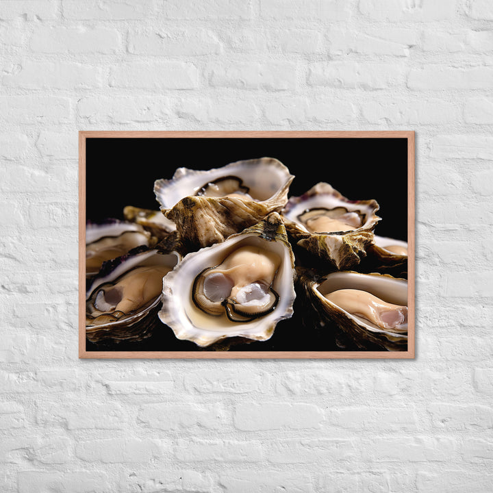 Bluff Oysters Framed poster 🤤 from Yumify.AI