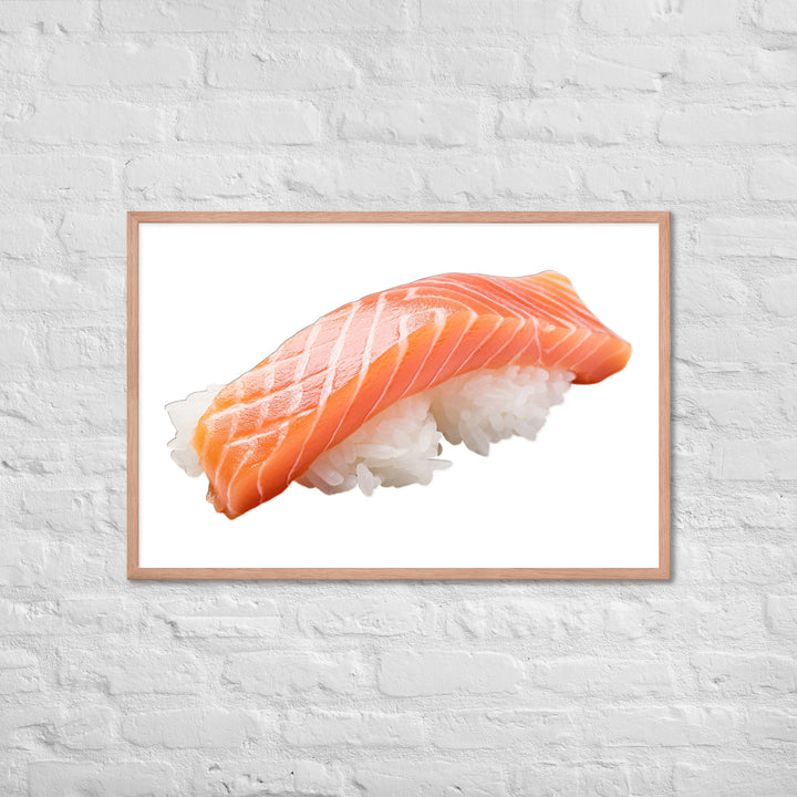 Glistening Salmon Nigiri Framed poster 🤤 from Yumify.AI