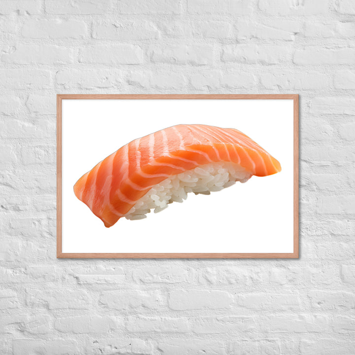 Glistening Salmon Nigiri Framed poster 🤤 from Yumify.AI