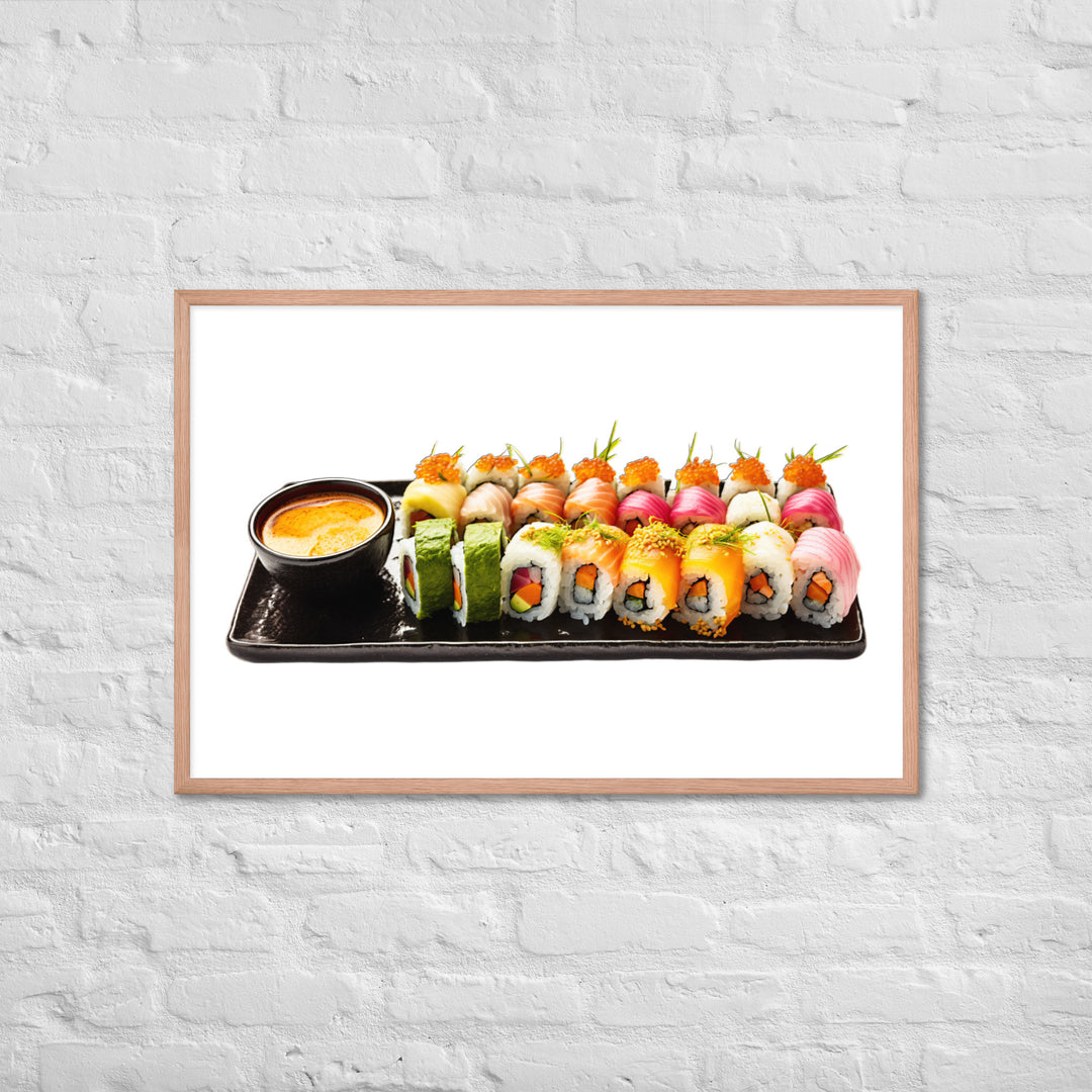 Exquisite Maki Sushi Assortment Framed poster 🤤 from Yumify.AI