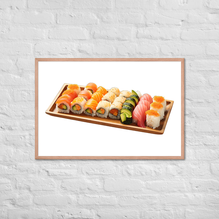 Exquisite Maki Sushi Assortment Framed poster 🤤 from Yumify.AI