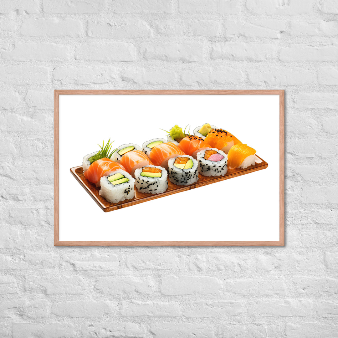 Exquisite Maki Sushi Assortment Framed poster 🤤 from Yumify.AI