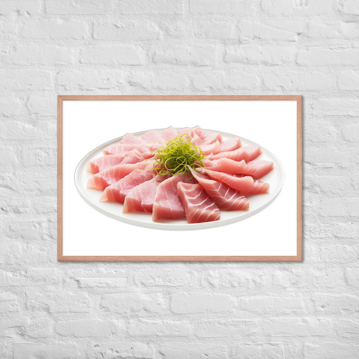 Delicate Tuna Sashimi Platter Framed poster 🤤 from Yumify.AI