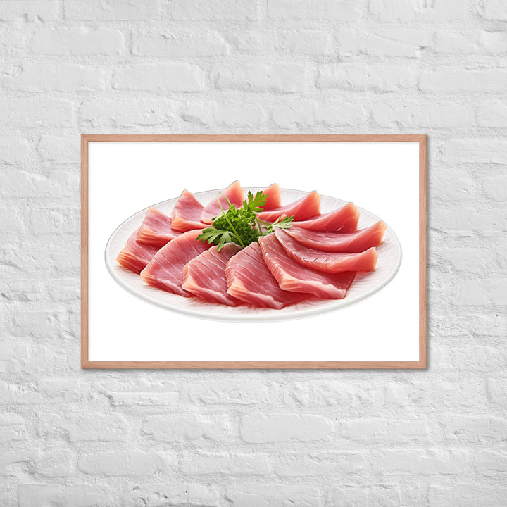 Delicate Tuna Sashimi Platter Framed poster 🤤 from Yumify.AI