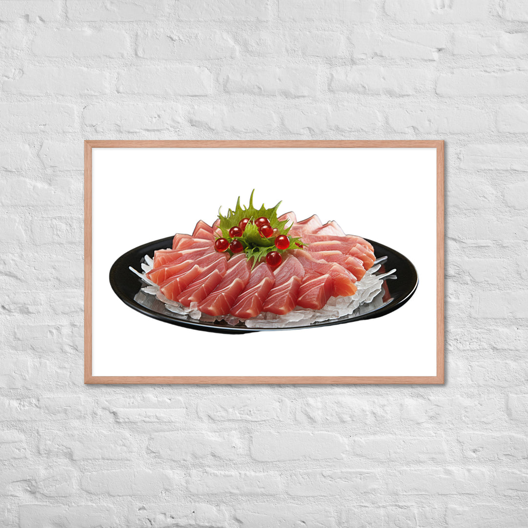 Delicate Tuna Sashimi Platter Framed poster 🤤 from Yumify.AI