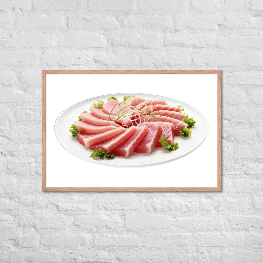 Delicate Tuna Sashimi Platter Framed poster 🤤 from Yumify.AI