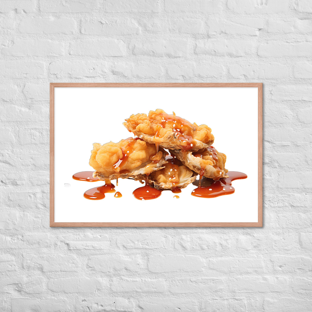 Tempura Fried Oysters Framed poster 🤤 from Yumify.AI