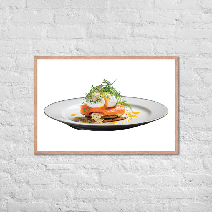 Salmon Eggs Benedict Framed poster 🤤 from Yumify.AI