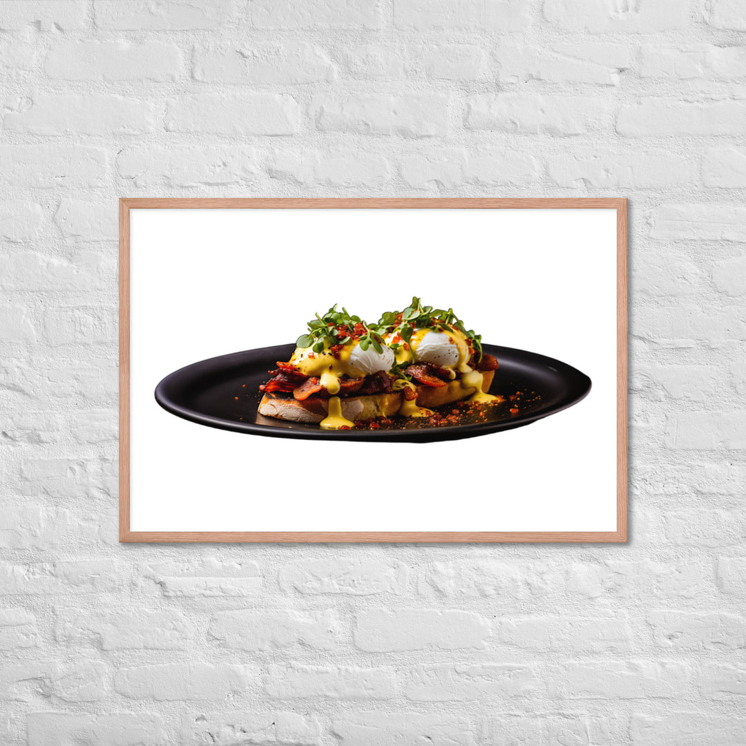 Chorizo Eggs Benedict Framed poster 🤤 from Yumify.AI