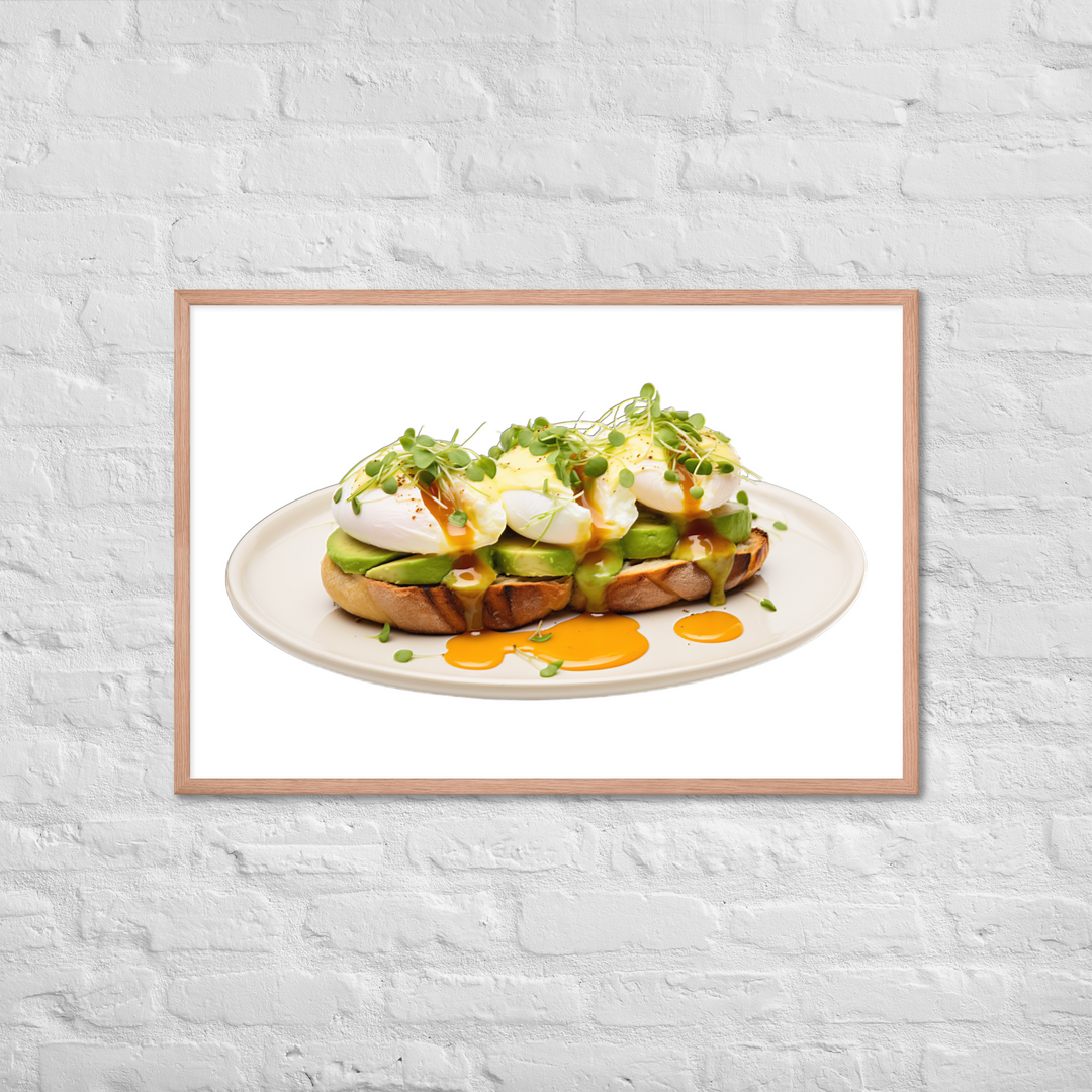 Avocado Eggs Benedict Framed poster 🤤 from Yumify.AI